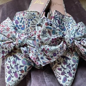 J Crew floral mules